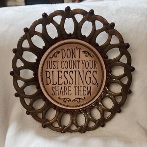 Amscan Brown and Cream Decorative Plaque